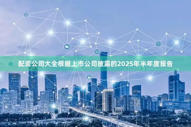 配资公司大全根据上市公司披露的2025年半年度报告