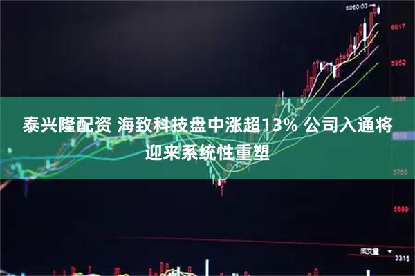 泰兴隆配资 海致科技盘中涨超13% 公司入通将迎来系统性重塑